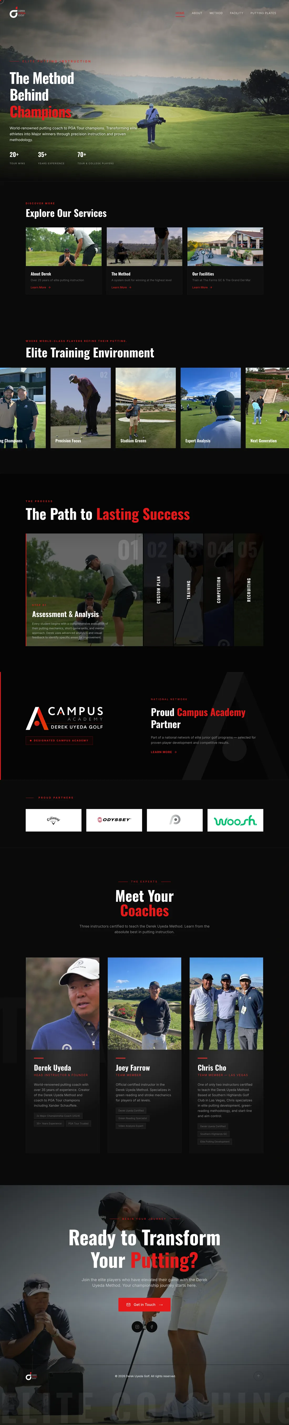 Derek Uyeda Golf website